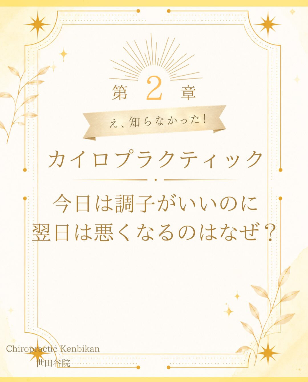 【カイロプラクティック】【埼玉県川口市】