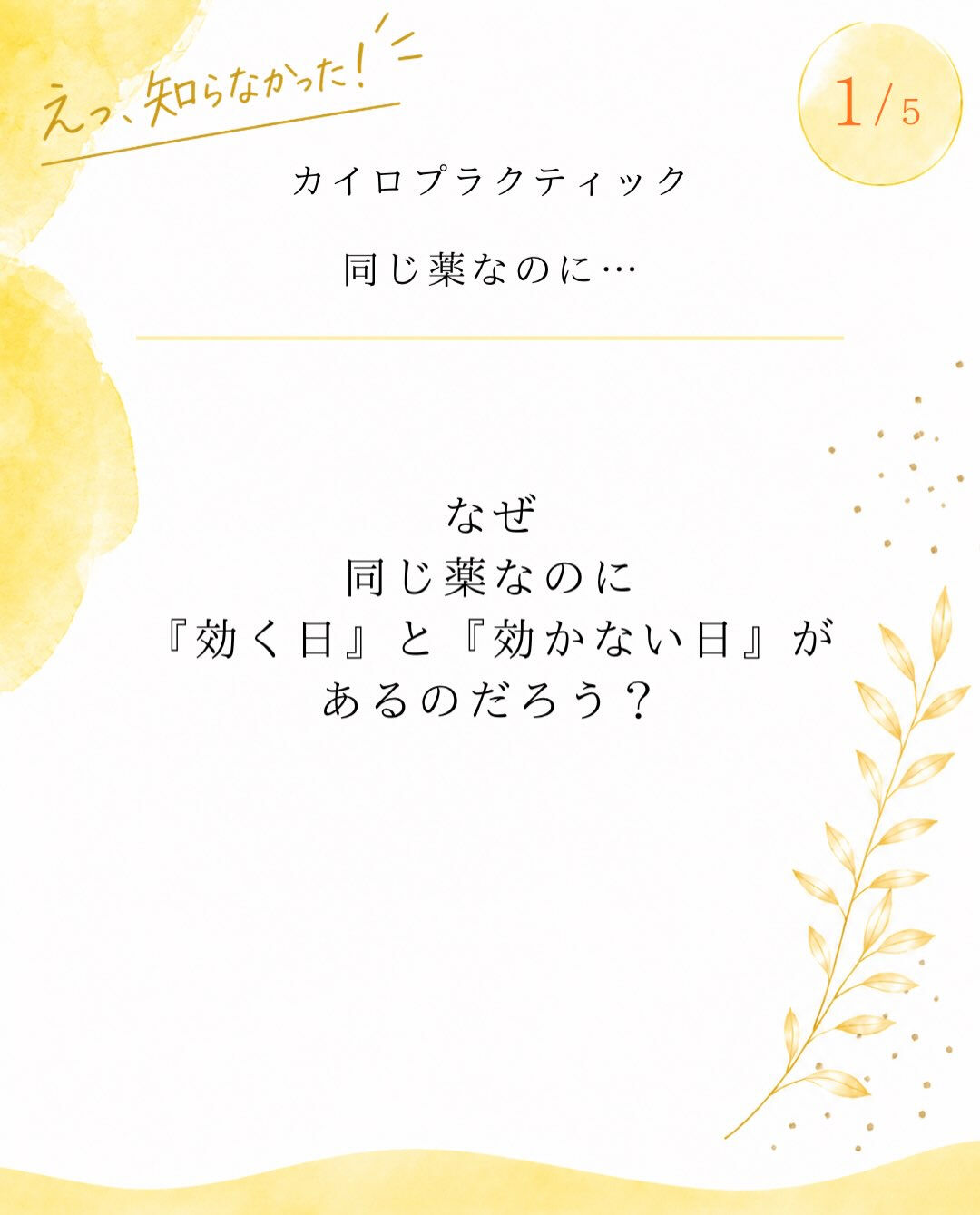 【カイロプラクティック】【埼玉県川口市】