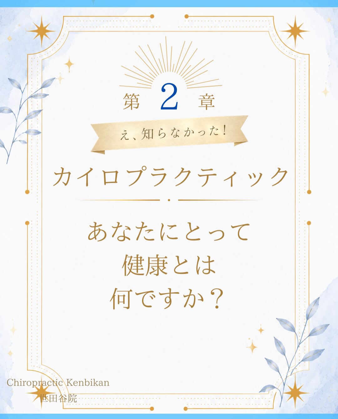 【カイロプラクティック】【埼玉県川口市】