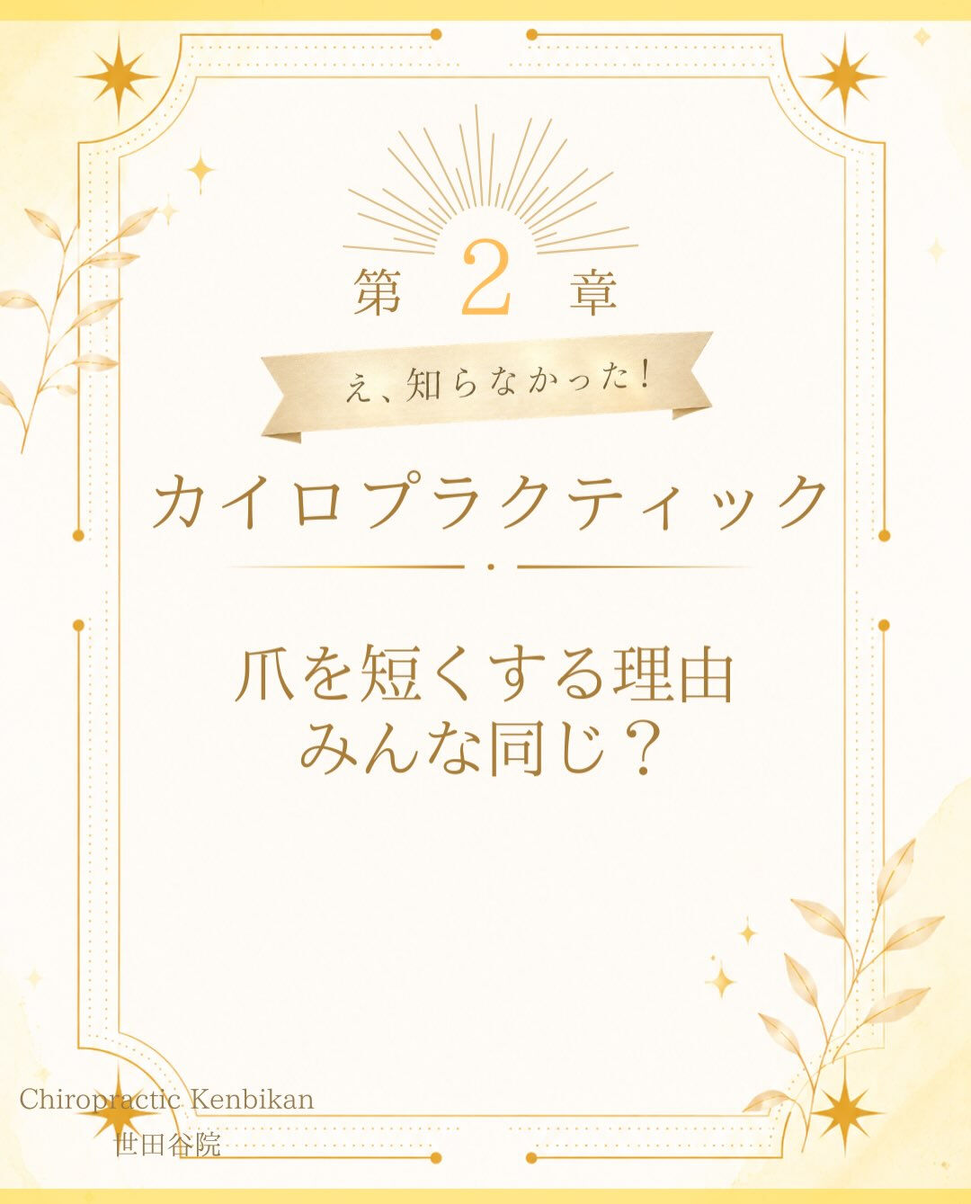【カイロプラクティック】【埼玉県川口市】