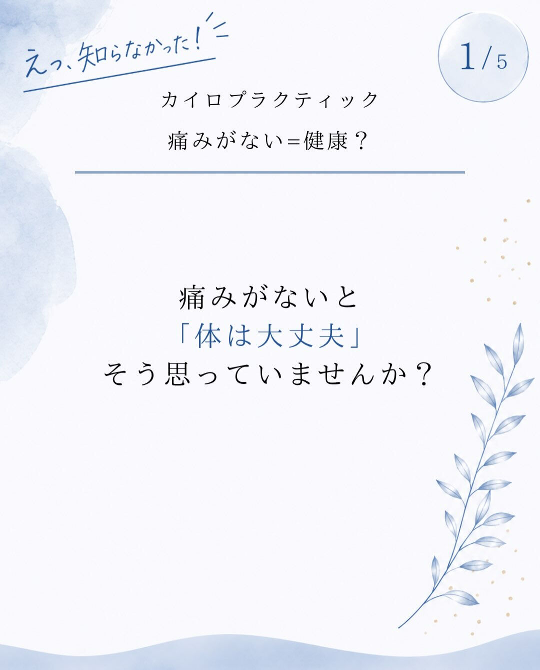 【カイロプラクティック】【埼玉県川口市】