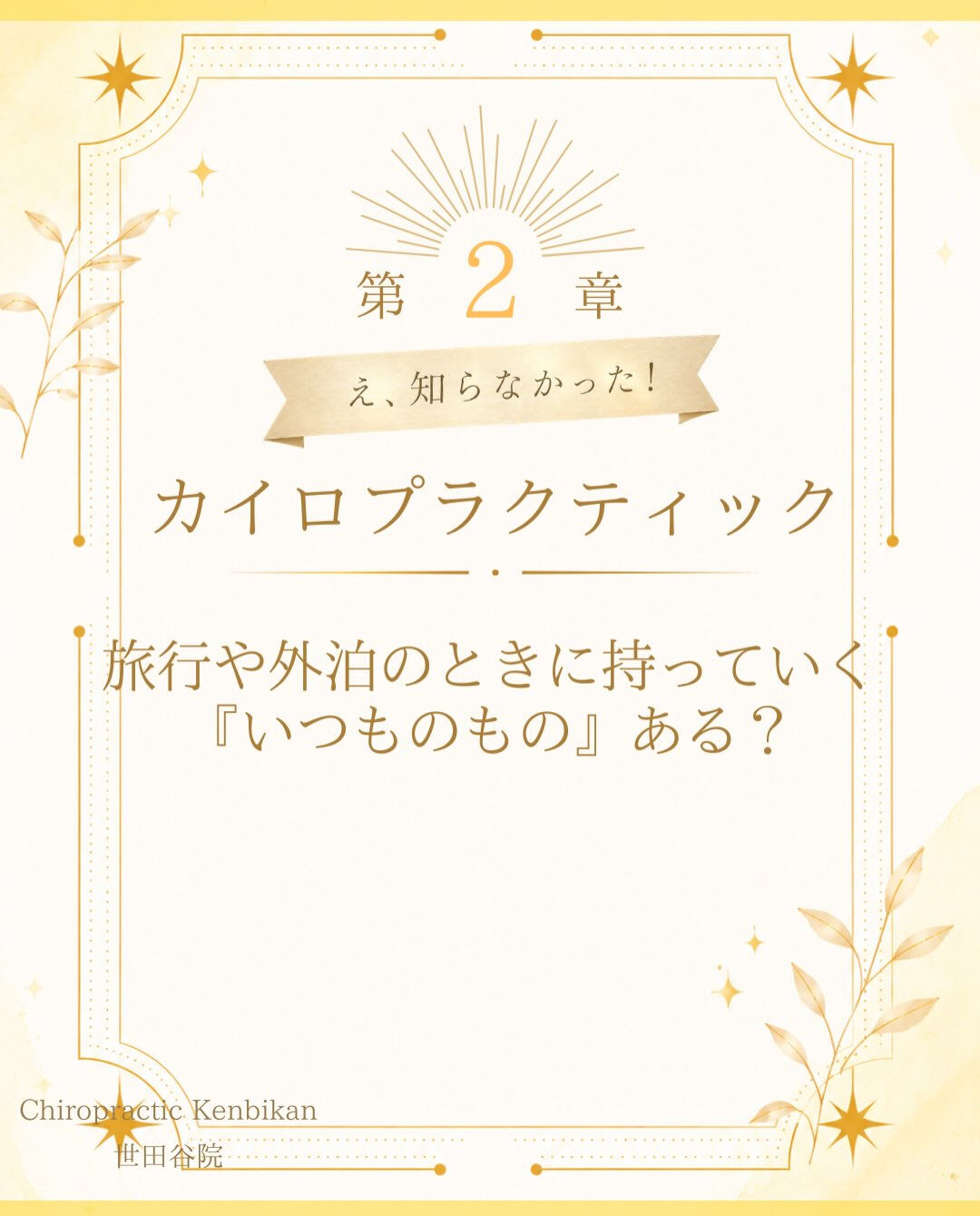 【カイロプラクティック】【埼玉県川口市】