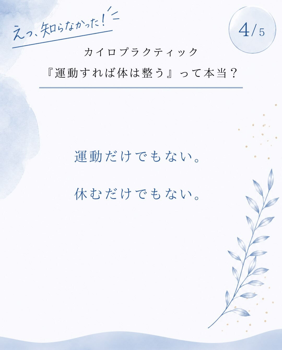 【カイロプラクティック】【埼玉県川口市】