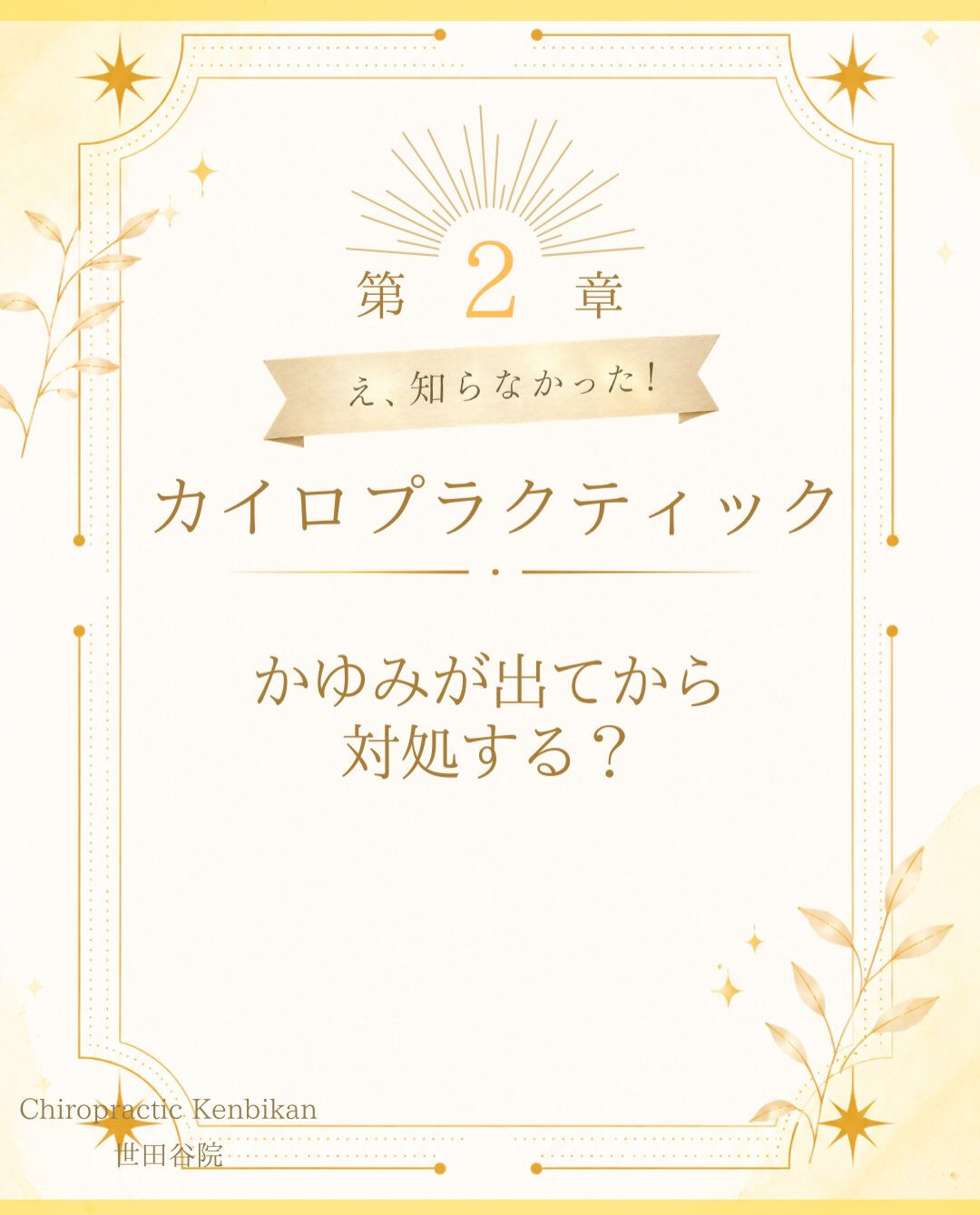 【カイロプラクティック】【埼玉県川口市】