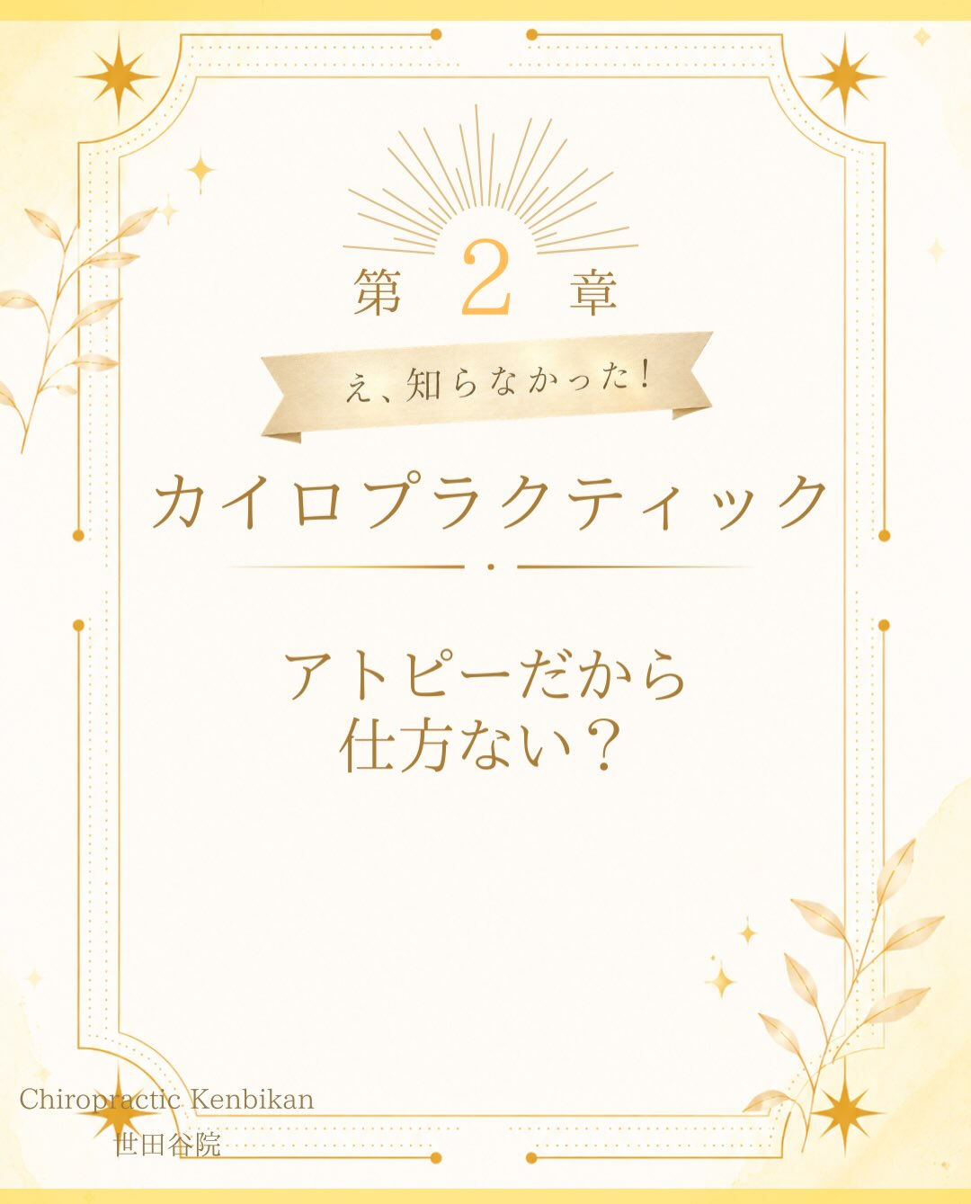 【カイロプラクティック】【埼玉県川口市】