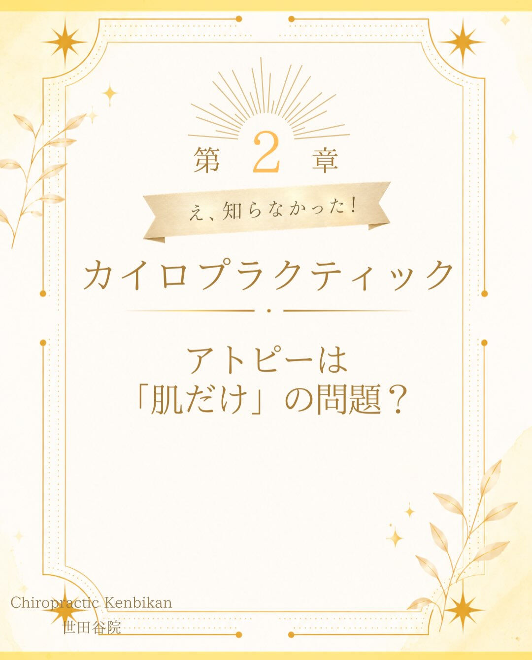 【カイロプラクティック】【埼玉県川口市】