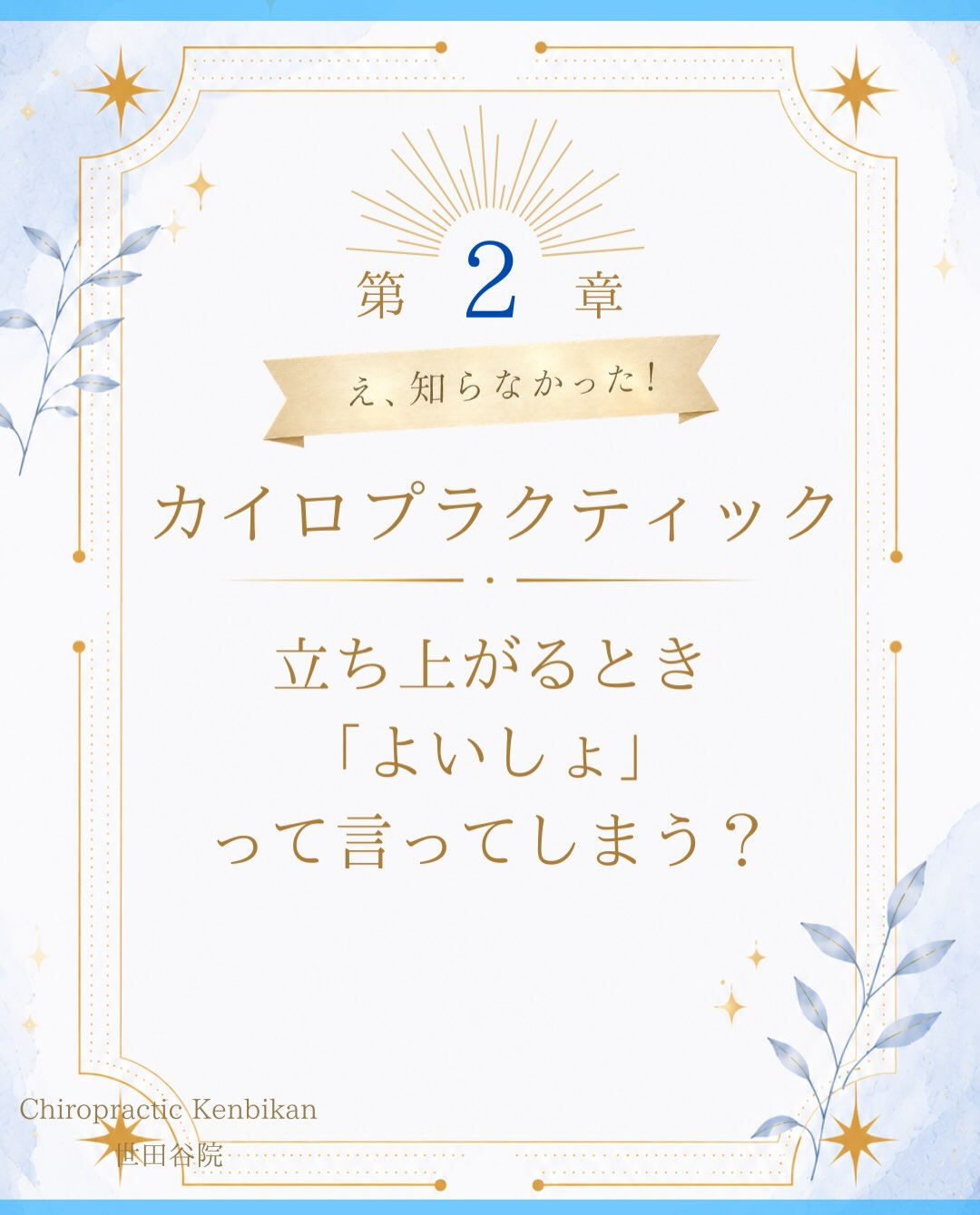 【カイロプラクティック】【埼玉県川口市】