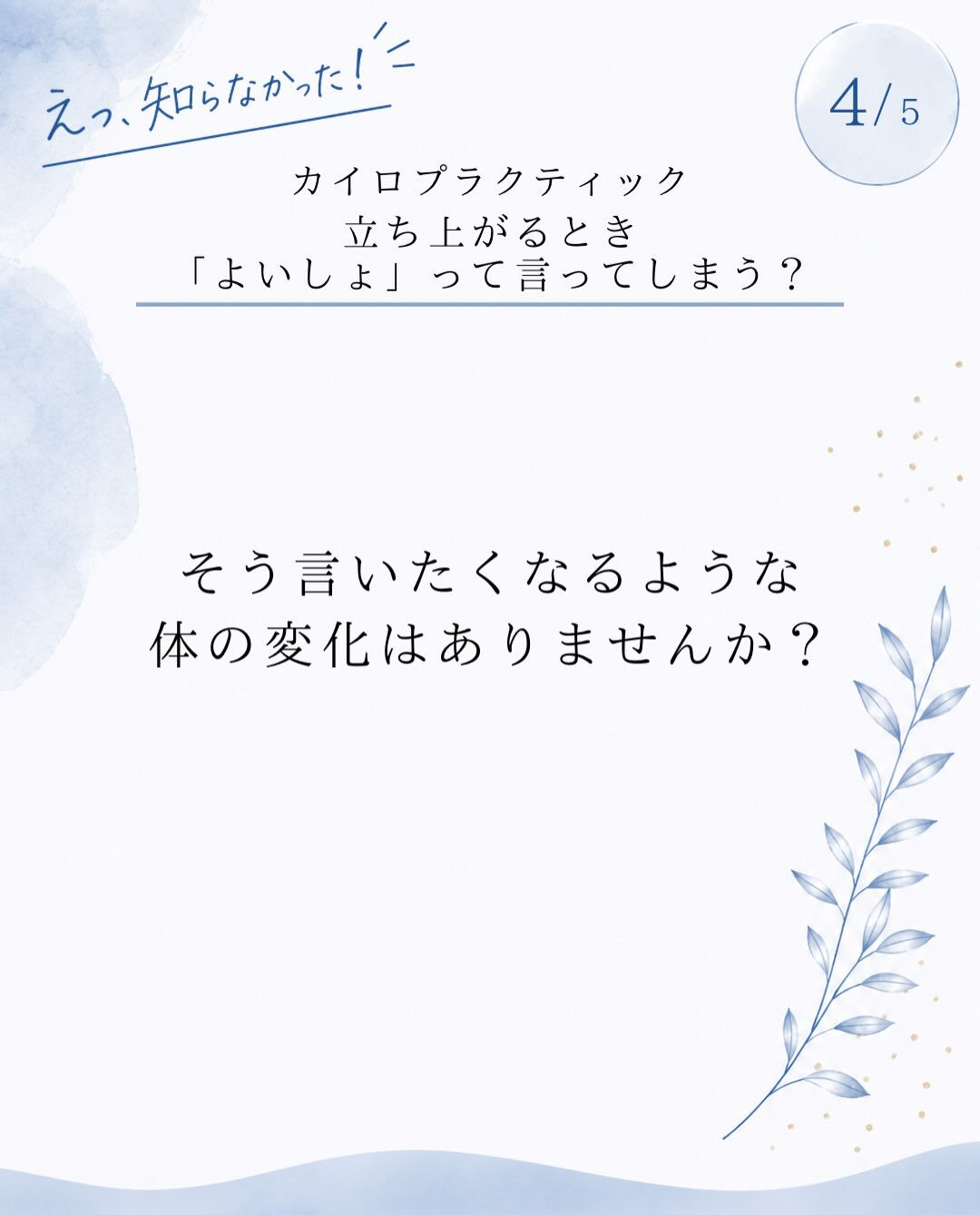 【カイロプラクティック】【埼玉県川口市】