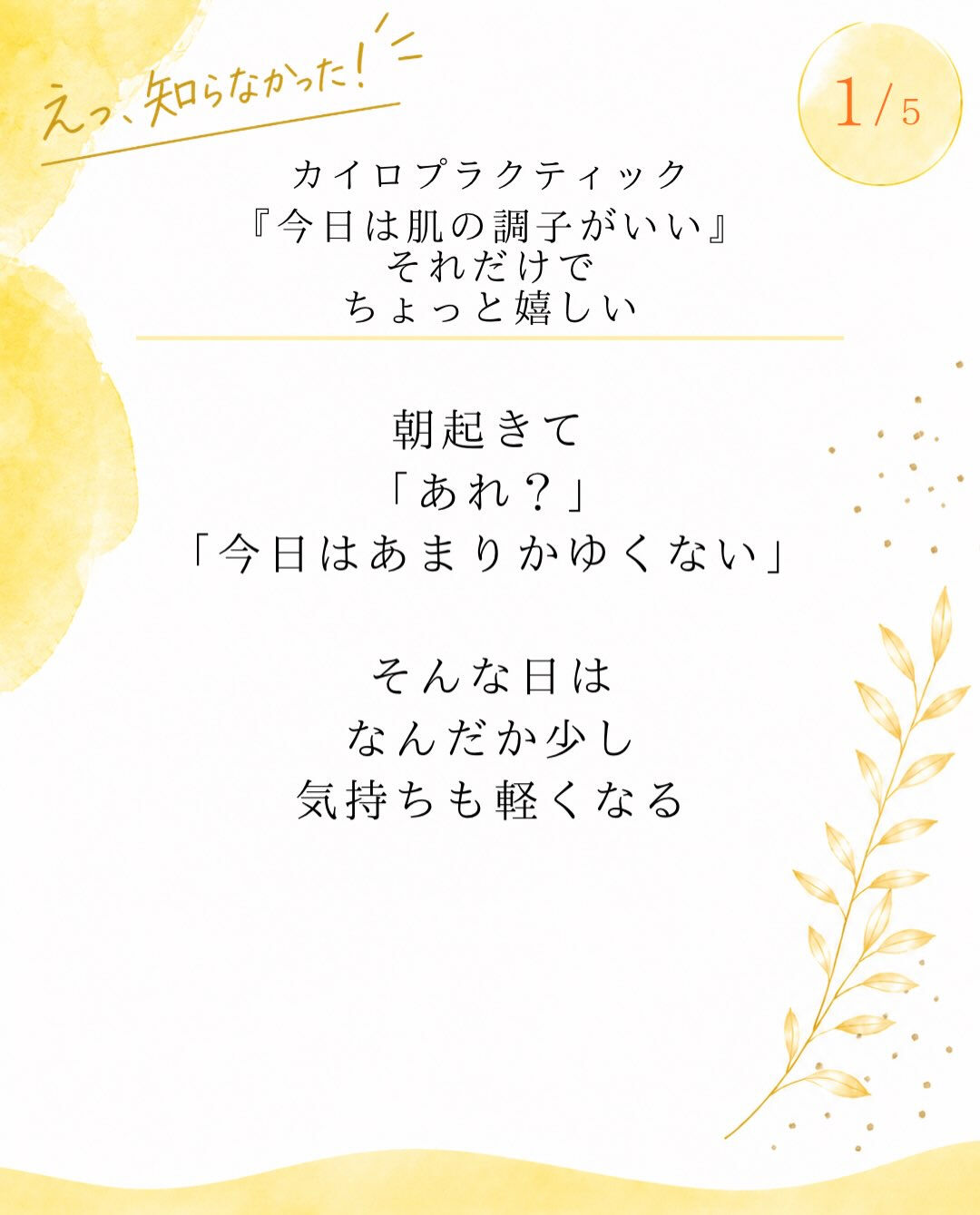 【カイロプラクティック】【埼玉県川口市】