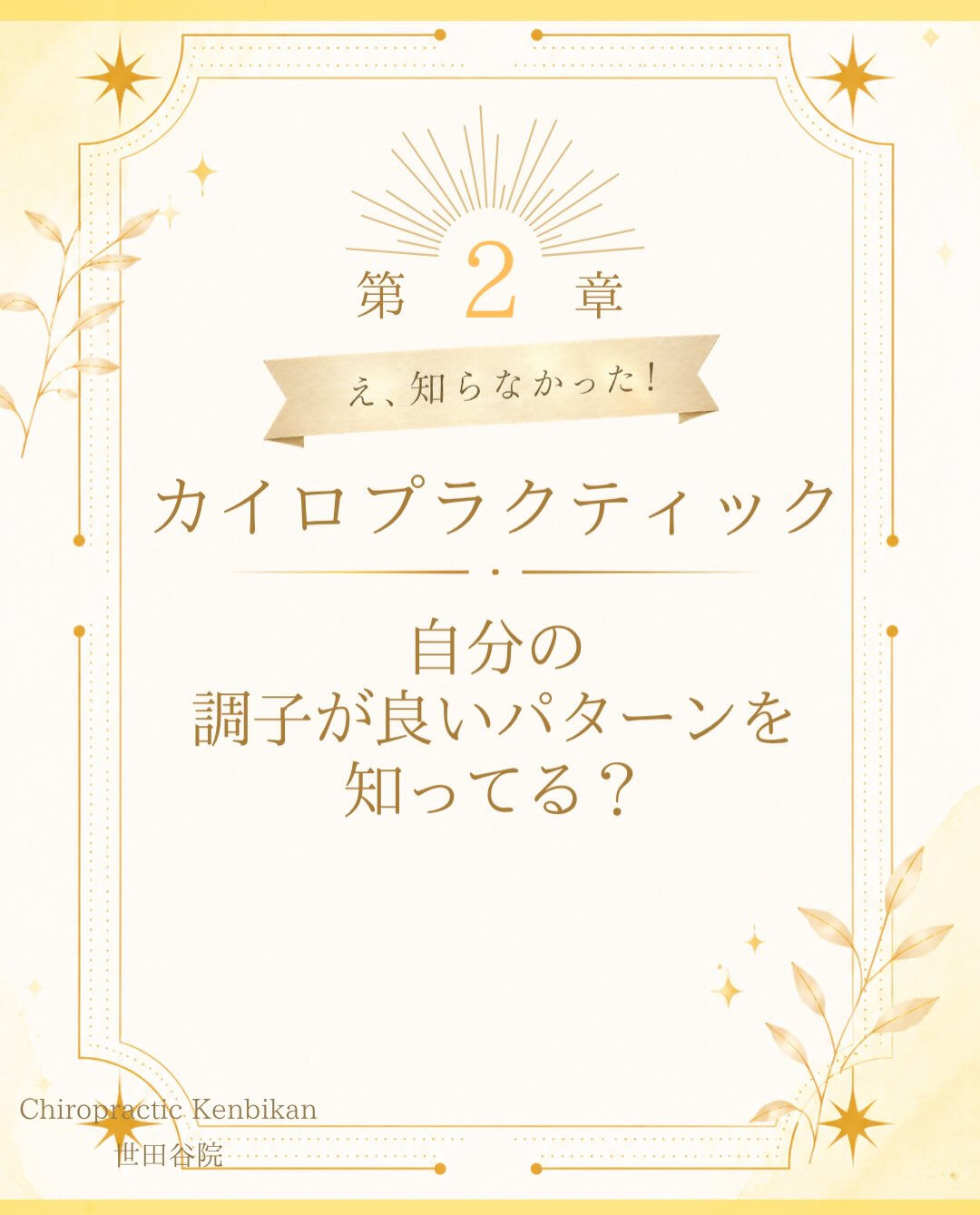 【カイロプラクティック】【埼玉県川口市】