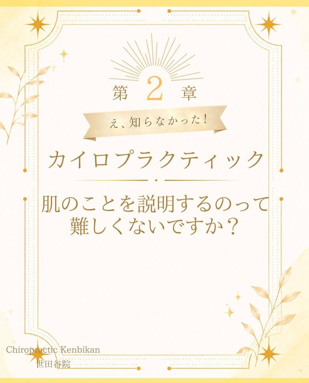 【カイロプラクティック】【埼玉県川口市】