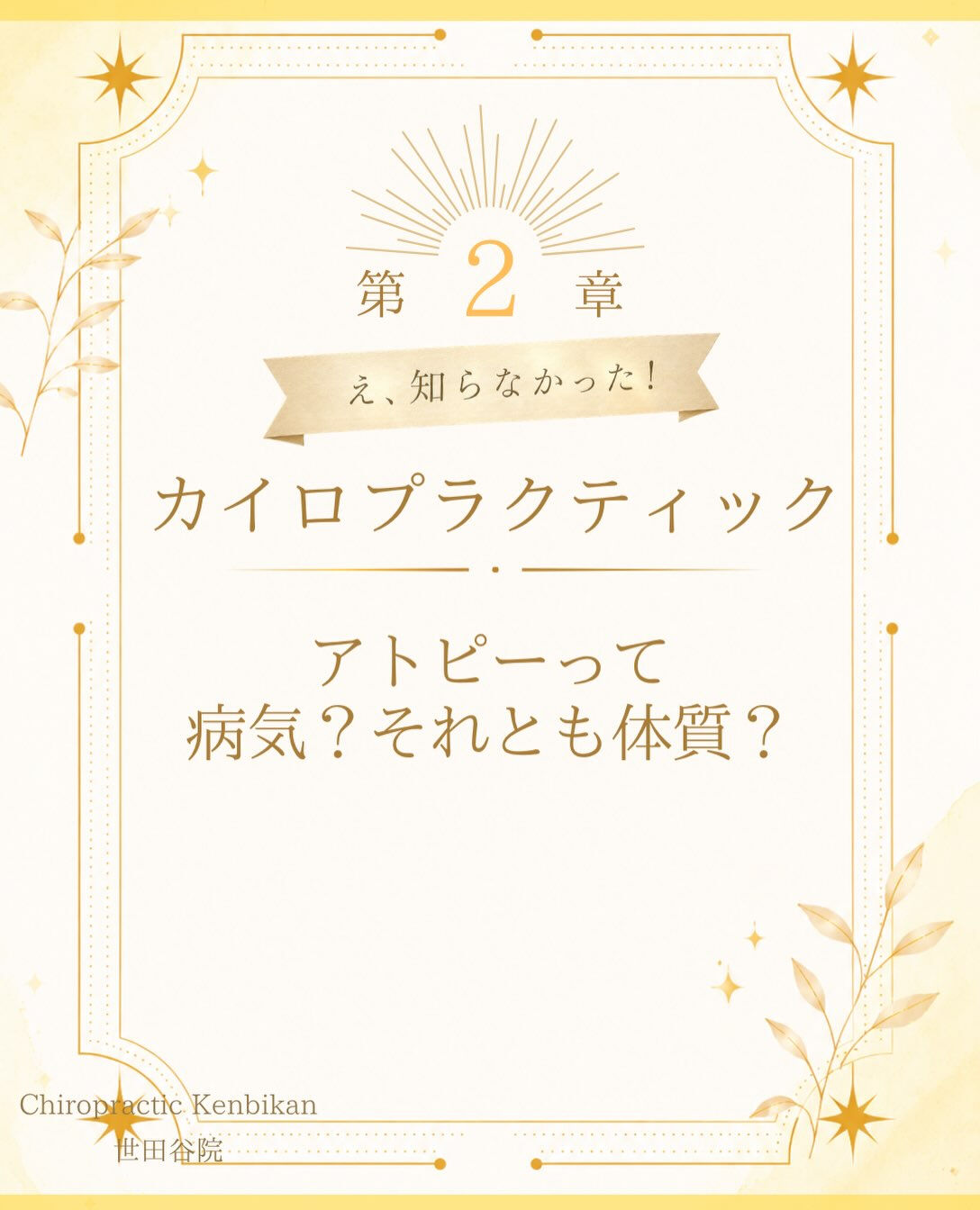【カイロプラクティック】【埼玉県川口市】