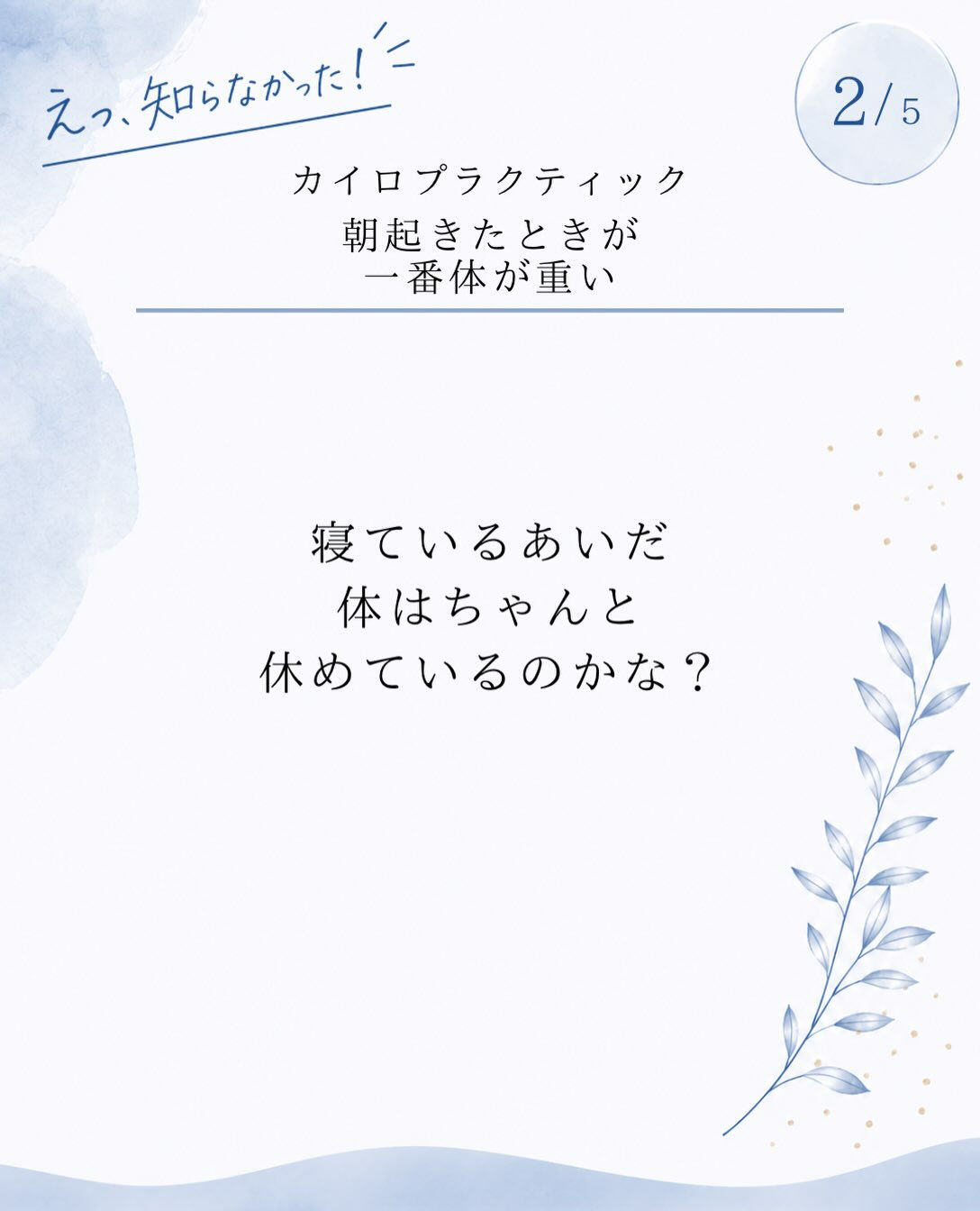 【カイロプラクティック】【埼玉県川口市】