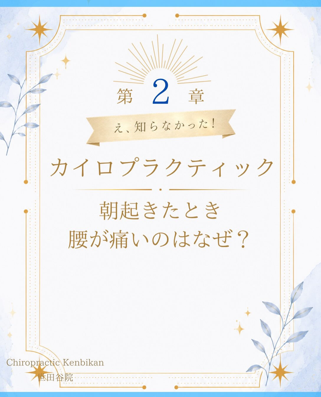 【カイロプラクティック】【埼玉県川口市】
