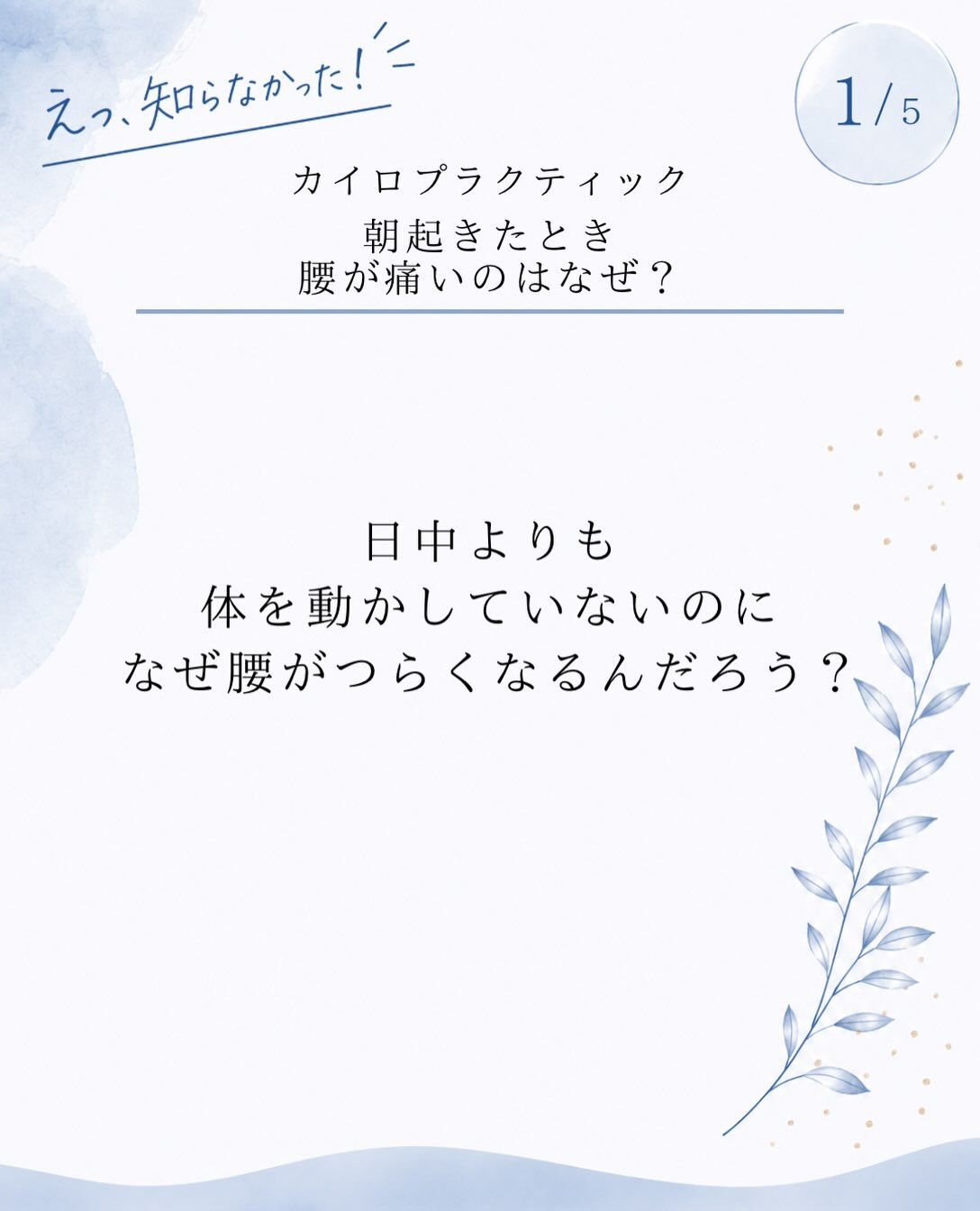【カイロプラクティック】【埼玉県川口市】