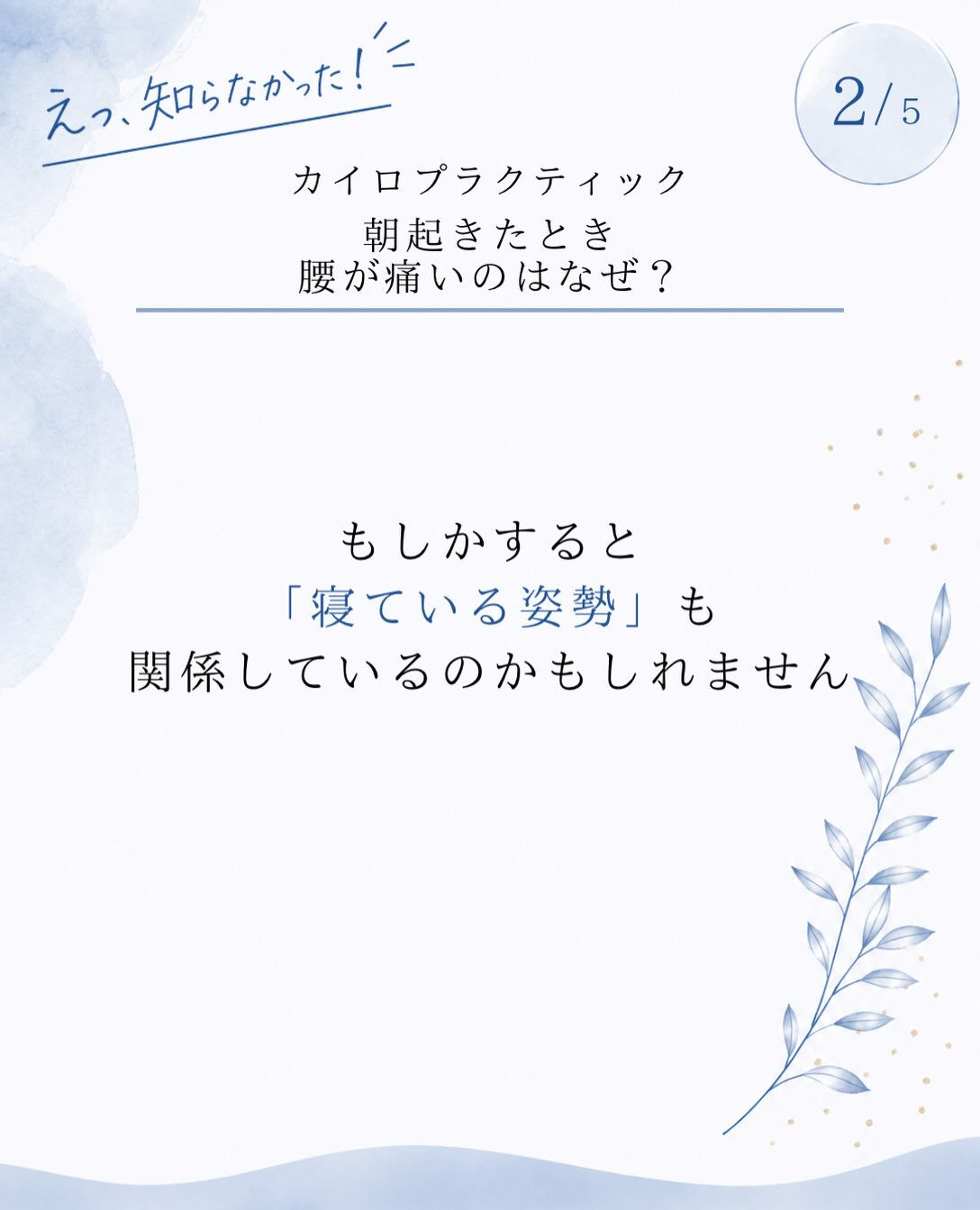 【カイロプラクティック】【埼玉県川口市】