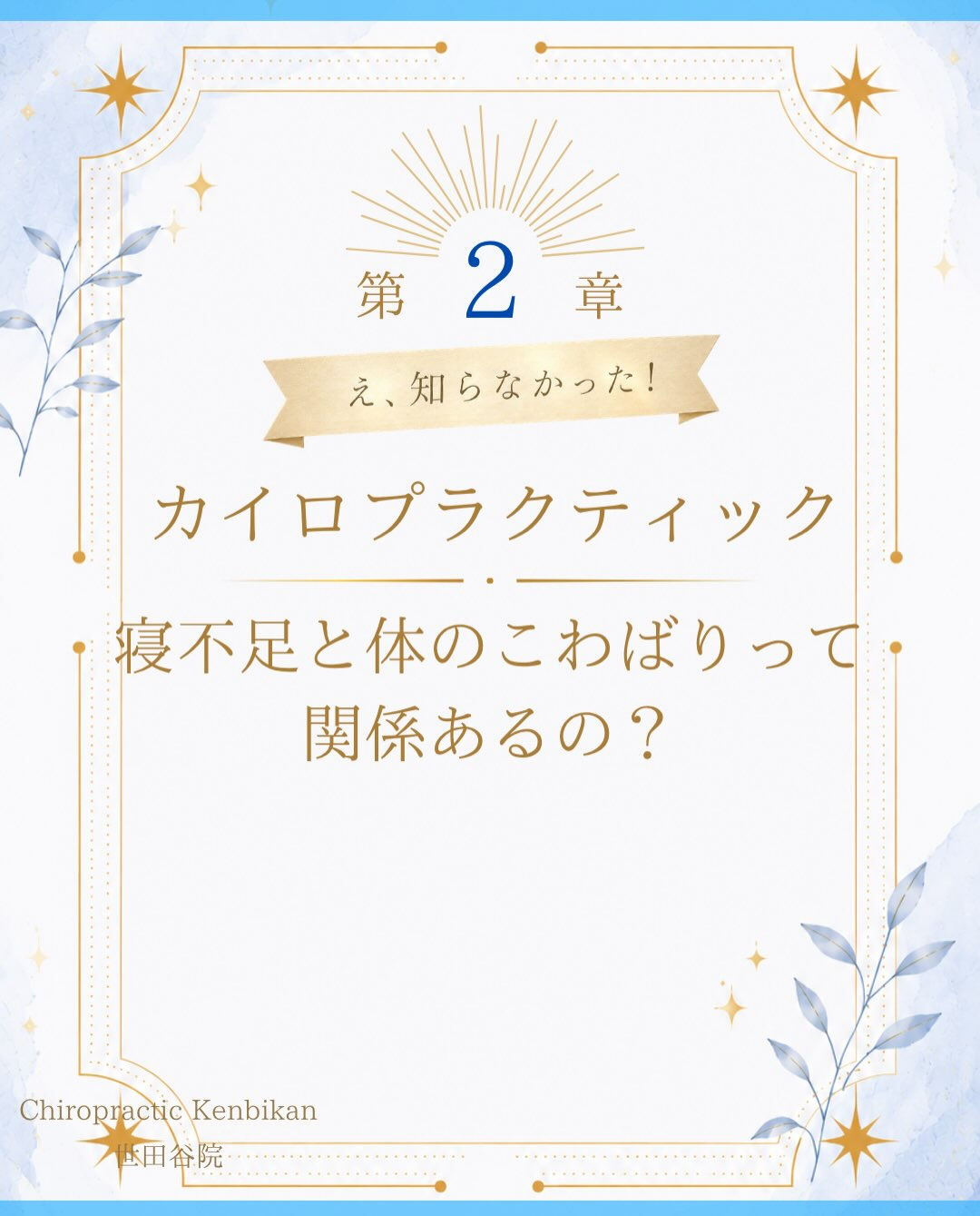 【カイロプラクティック】【埼玉県川口市】