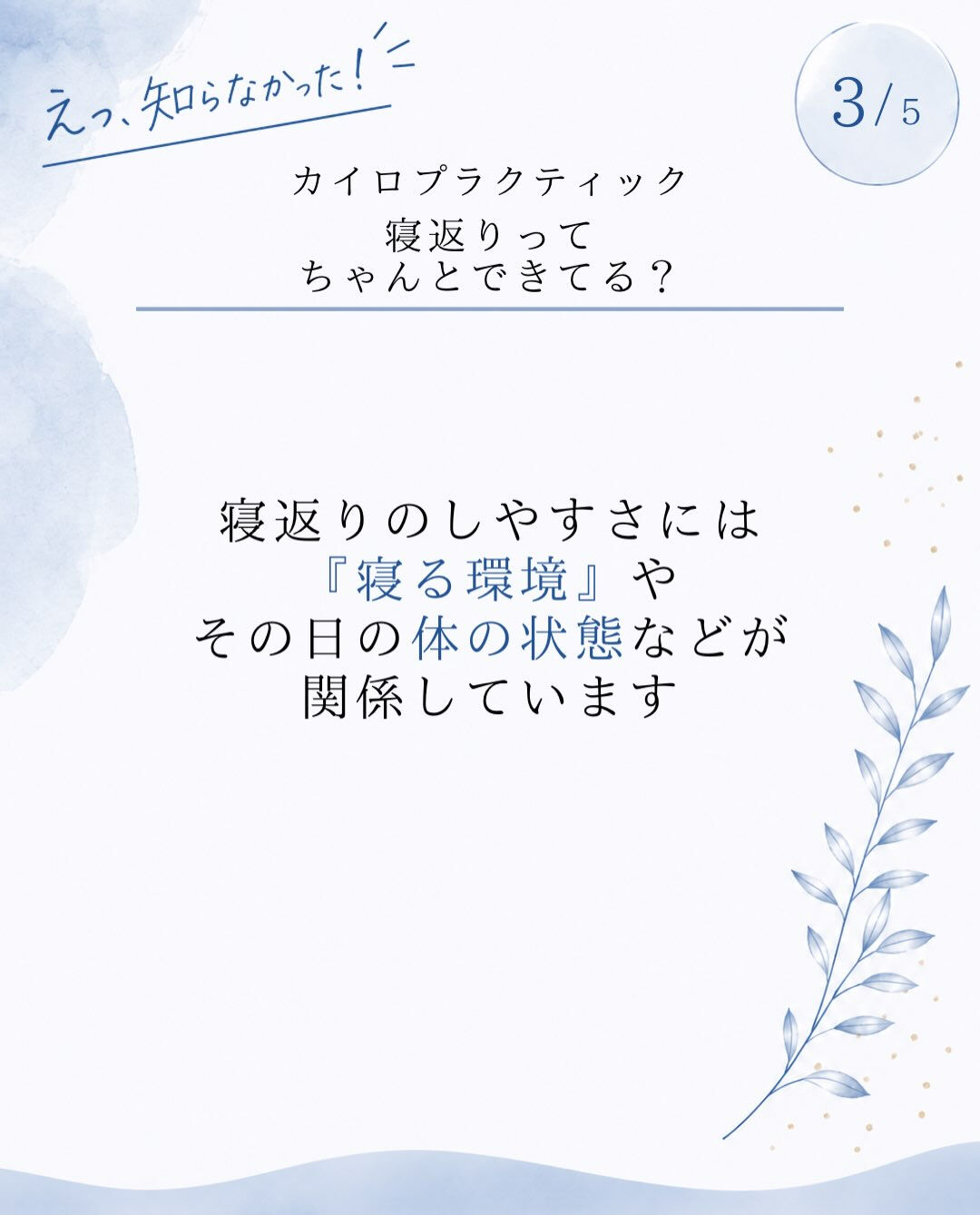 【カイロプラクティック】【埼玉県川口市】