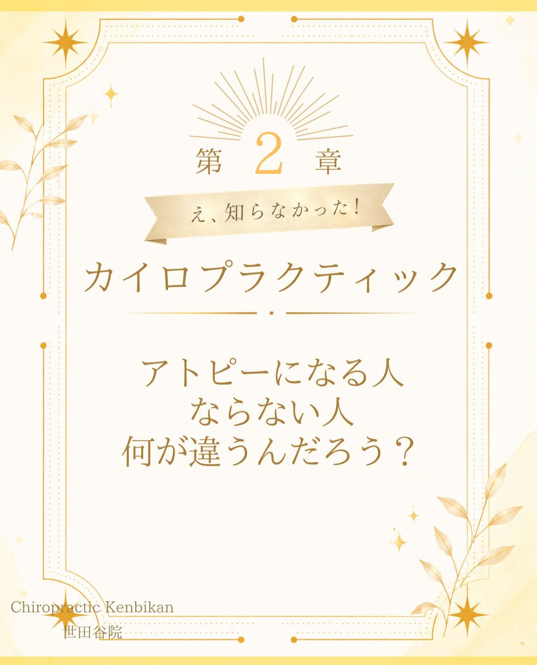 【カイロプラクティック】【埼玉県川口市】